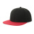 Бейсболка "SNAP BACK-S", 6 клиньев, пластик. застежка, черн./крас, 100% перераб. полиэстер 300 гр/м2