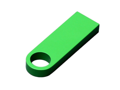 USB 2.0-флешка на 64 Гб с мини чипом и круглым отверстием, зеленый , размер 64ГБ