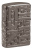 Зажигалка ZIPPO Reverse Carve с покрытием Black Ice®, латунь/сталь, чёрная, глянцевая, 38x13x57 мм