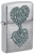 Зажигалка ZIPPO Корни любви с покрытием матовый хром | Rooted in Love Design Brushed Chrome, латунь/сталь, серебристая, 38x13x57 мм