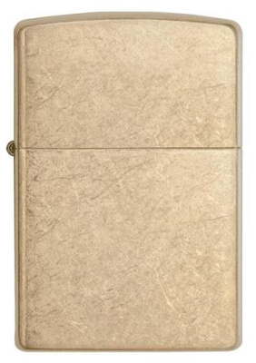 Зажигалка ZIPPO Armor™ с покрытием Искусственно состаренная латунь | Tumbled Brass, латунь/сталь, золотистая, матовая, 38x13x57 мм