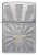 Зажигалка ZIPPO Звезда с покрытием матовый хром | Star Design Brushed Chrome, латунь/сталь, серебристая, 36x13x57 мм