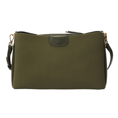 Сумка женская наплечная BUGATTI ЛИА | LEAH, оливковая, полиуретан, 31х11,5х19 см