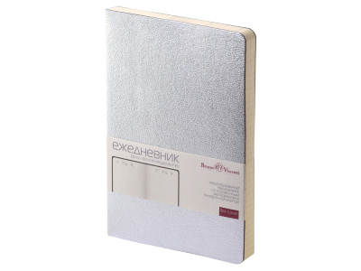 Ежедневник А5 недатированный Megapolis Velvet Flex, серебристый , размер A5