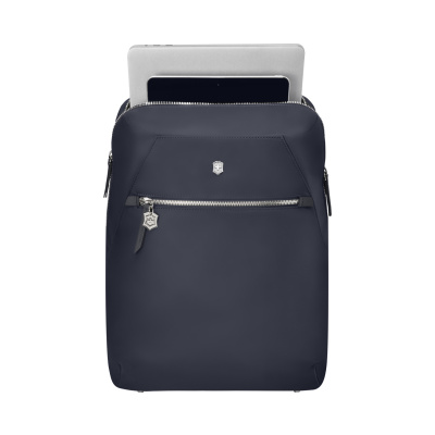 Рюкзак VICTORINOX Victoria Signature Compact Backpack, синий, нейлон/кожа, 30x16x38 см