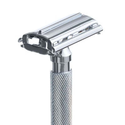 Станок Т-образный для бритья ERBE «Tradition», нержавеющая сталь, хромированное покрытие, серебристый цвет, в картонной коробке