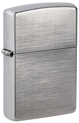 Зажигалка ZIPPO классическая с покрытием матовый хром | Classic Brushed Chrome, латунь/сталь, серебристая, матовая, 38x13x57 мм