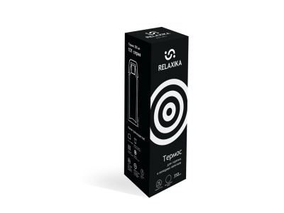 Термос Relaxika 101 (0,35 литра), черный (без лого) , размер 350
