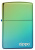 Зажигалка ZIPPO Logo с покрытием High Polish Teal, латунь/сталь, зелёная, глянцевая, 38x13x57 мм
