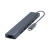 USB Type-C хаб 7-в-1, HDMI, Power Delivery, 2xUSB 3.0, RJ45, microSD/SD, графит, Deppa