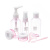 Дорожный набор баночек для путешествий Dewal Beauty, розовый, 7пр.