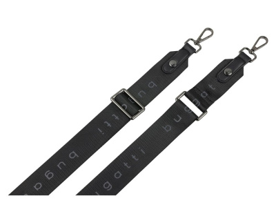 Сумка наплечная женская BUGATTI АЛМАТА | ALMATA, с кошельком, чёрная, полиуретан, 27х6х18,5 см