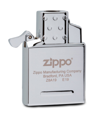 Газовый вставной блок для широкой зажигалки Zippo, одинарное турбо пламя, нержавеющая сталь