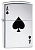 Зажигалка ZIPPO Туз пик с покрытием Глянцевый хром | Simple Spade Design High Polish Chrome, латунь/сталь, серебристая, 38x13x57 мм