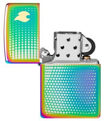 Зажигалка ZIPPO Точечная матрица с разноцветным покрытием | Dot Matrix Multi Color, латунь/сталь, разноцветная, глянцевая, 38x13x57 мм