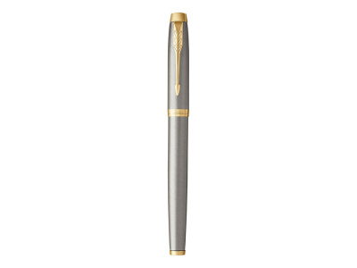 Перьевая ручка Parker IM Metal Brushed Metal GT, перо: F, цвет чернил: blue