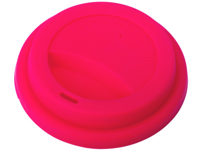 Стакан с силиконовой крышкой Cafe, красный