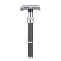 Станок Т-образный для бритья ERBE, нержавеющая сталь, хромированное покрытие, черный цвет, в картонной коробке