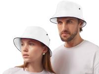 Панама с контрастной окантовкой , белый/темно-синий