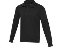 Tin унисекс-свитер с молнией из переработанных материалов Aware™ - сплошной черный , размер 2XS