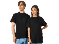 Футболка из джерси с протяжками Portofino унисекс, черный , размер M