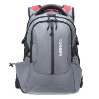 Рюкзак TORBER DRIVE с отделением для ноутбука 15", серый/красный, полиэстер 1680D, 36x17x50 см, 30 л