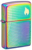 Зажигалка ZIPPO Dot Matrix с покрытием Multi Color, латунь/сталь, разноцветная, глянцевая, 38x13x57 мм
