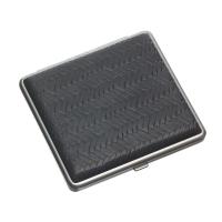 Портсигар S.Quire, сталь+искусственная кожа, бронзово-серый цвет, 96*93*19 мм