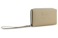 Кошелёк женский BUGATTI Elsa, с защитой RFID, песочного цвета, воловья кожа/полиэстер, 15,5х3х9,5 см