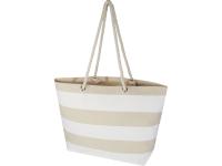 Florida пляжная эко-сумка из переработанного материала, сертифицированного по стандарту GRS, плотностью 270 г/м² 18L - Натуральный / Белый