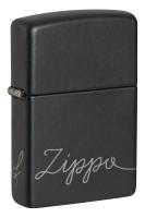 Зажигалка ZIPPO Classic с покрытием Black Matte, латунь/сталь, черная, матовая, 38x13x57 мм