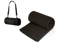 Плед Нежность с плечевым ремнем, черный