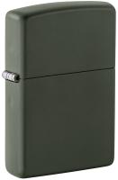 Зажигалка ZIPPO Classic с покрытием Green Matte, латунь/сталь, зелёная, матовая, 38x13x57 мм