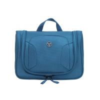 Несессер TORBER, дорожный, синий, полиэстер, 27х11х22 см