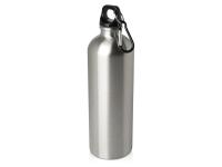 Одностенная бутылка для воды с карабином Oregon, изготовленная из нержавеющей стали, сертифицированной по стандарту RCS, объемом 750 мл - Серебряный