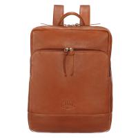 Рюкзак KLONDIKE "URBAN", натуральная кожа, коньячный цвет, 31,5 х 10 х 42 см