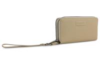 Кошелёк женский BUGATTI Elsa, с защитой RFID, песочного цвета, воловья кожа/полиэстер, 19х3х10,5 см