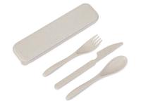 Набор столовых приборов Ron из бамбукового волокна, бежевый