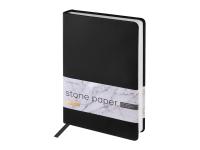 Ежедневник с каменной бумагой недатированный А5 Carrara, черный