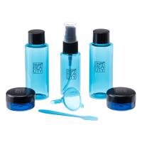 Дорожный набор баночек для путешествий Dewal Beauty, морская волна,7пр.