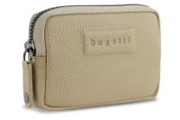 Ключница BUGATTI Elsa, с защитой данных RFID, песочного цвета, воловья кожа/полиэстер, 11х2х7 см