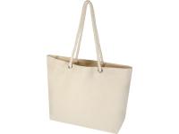 Florida пляжная эко-сумка из переработанного материала, сертифицированного по стандарту GRS, плотностью 270 г/м² 18L - Натуральный / Натуральный