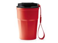 Термокружка KEURY из нержавеющей стали с двойными стенками и ручкой с керамической слоем, красный