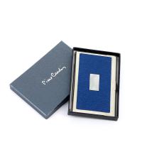 Визитница Pierre Cardin. Корпус- металл, иск.кожа. Размер 9,3 х 6,0 х 0,8 см. Цвет - синий.