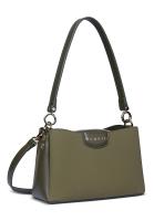 Сумка женская наплечная BUGATTI Leah, оливковая, полиуретан, 23х9х14,5 см