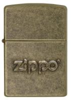 Зажигалка ZIPPO Classic с покрытием Antique Brass, латунь/сталь, золотистая, матовая, 38x13x57 мм