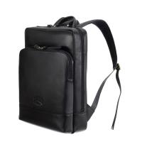 Рюкзак KLONDIKE "URBAN", натуральная кожа, чёрный цвет, 31,5 х 10 х 42 см