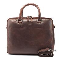 Сумка KLONDIKE DIGGER «Earl», натуральная кожа в темно-коричневом цвете, 29 x 38 x 9 см
