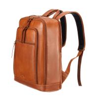 Рюкзак KLONDIKE "URBAN", натуральная кожа, коньячный цвет, 31,5 х 16 х 40,5 см