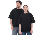 Футболка оверсайз Beta.01 унисекс, черный , размер M-L